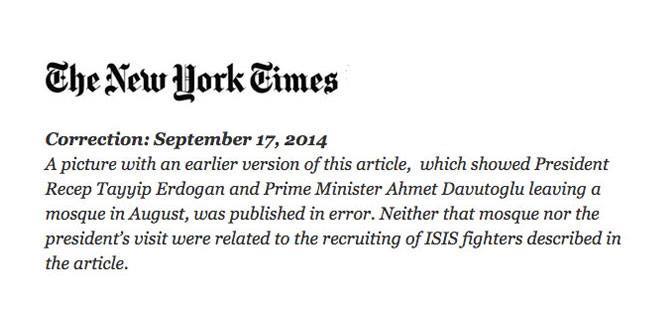 “New York Times” Ərdoğandan üzr istədi - FOTO