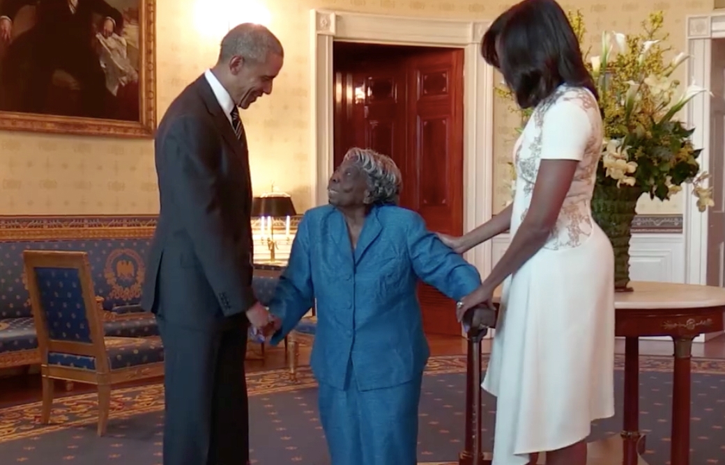 Obama ilə 106 yaşlı qadının “rəqs parti”si –