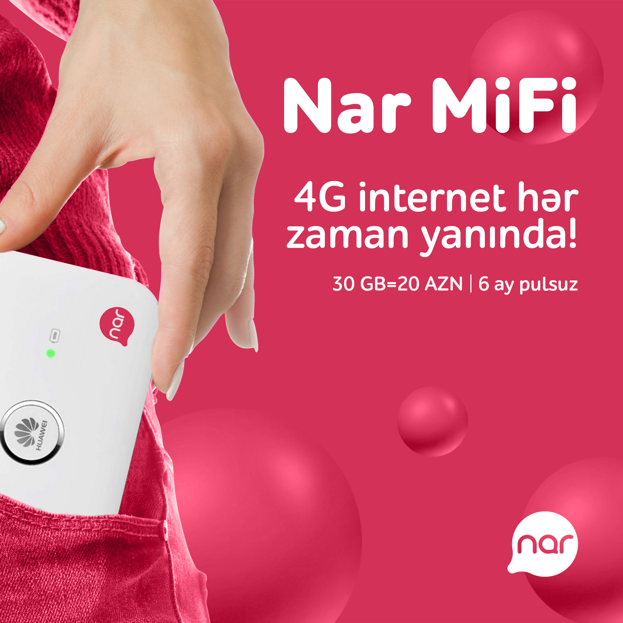 “Nar MiFi” paketini al, 6 aya qədər pulsuz internet əldə et!