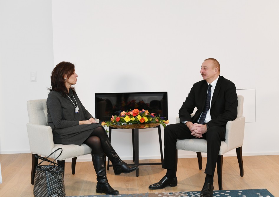 Azərbaycan prezidenti Davosda daha bir görüş keçirdi