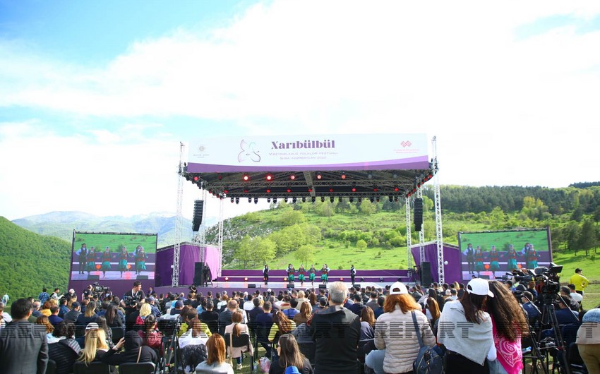 Şuşada keçirilən “Xarıbülbül” Beynəlxalq Folklor Festivalı başa çatıb
