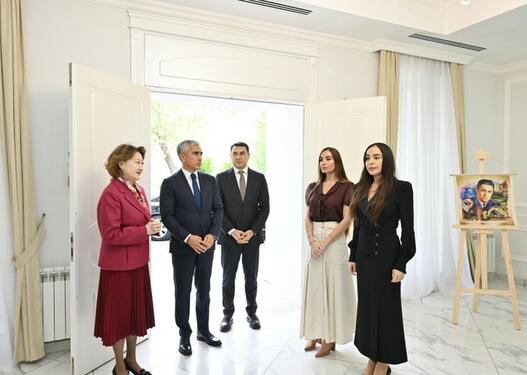 Leyla Əliyeva və Arzu Əliyeva Türk Mədəniyyəti və İrsi Fondunu ziyarət ediblər