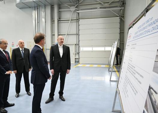 Prezident İlham Əliyev Sumqayıt Kimya Sənaye Parkında bir sıra müəssisələrin açılışını edib