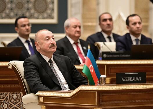 İlham Əliyev Daşkənddə "Gələcəyin İrsi" Beynəlxalq Mükafatının təqdimat mərasimində iştirak edib