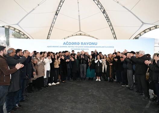 İlham Əliyev Ağdərənin Aşağı Oratağ kəndində Aşağı Oratağ, Çıldıran, Heyvalı və Çapar kəndlərinin sakinləri ilə görüşüb - YENİLƏNİB