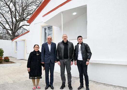 Prezident Ağdərənin Çıldıran kəndində görülmüş işlərlə tanış olub