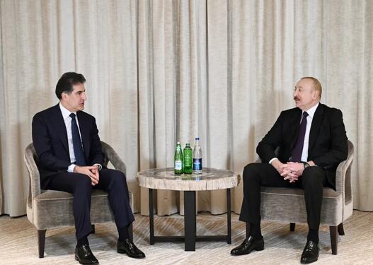 İlham Əliyev Münxendə İraq Kürdüstan Regionunun başçısı ilə görüşüb