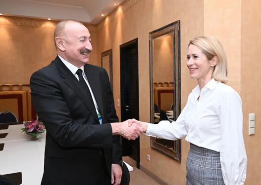 İlham Əliyev Münxendə Aİ-nin ali nümayəndəsi ilə görüşüb