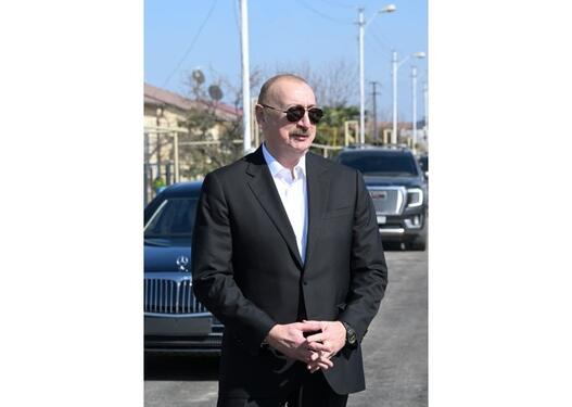 Prezident İlham Əliyev Xocavənd kəndində görülmüş işlərlə tanış olub