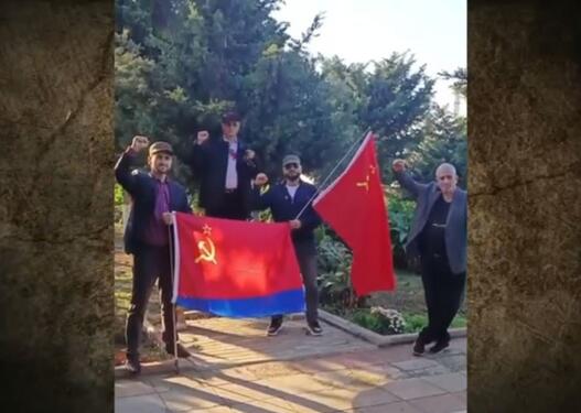 Bakıda SSRİ bayrağı ilə yürüşə cəhd edənlərin məhkəməsi başladı