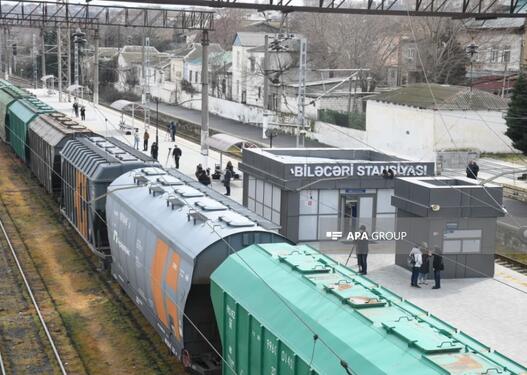 Rusiyadan Ermənistana Azərbaycandan tranzit keçməklə taxıl yüklü vaqonlar Bakıdan yola salınıb