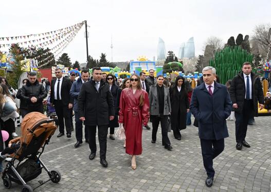 Alena Əliyeva Novruz yarmarkasını ziyarət edib