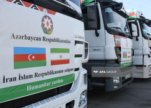 Azərbaycan Prezidentinin tapşırığı ilə İrana növbəti humanitar yardım yola salınıb - FOTO - VİDEO