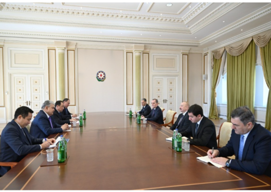 Prezident İlham Əliyev Qazaxıstanın xarici işlər və nəqliyyat nazirlərini qəbul edib