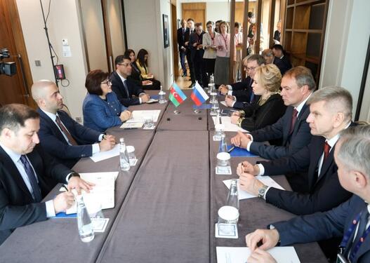 Sahibə Qafarova Matviyenko ilə Azərbaycan-Rusiya əlaqələrinin möhkəmləndirilməsini müzakirə edib