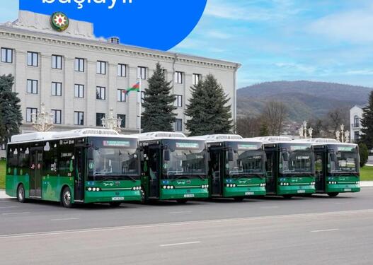Xankəndidə şəhərdaxili avtobus marşrutları fəaliyyətə başlayır
