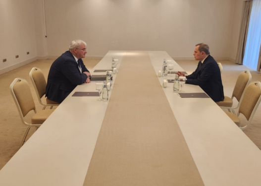 Ceyhun Bayramov Qəbələdə ukraynalı həmkarı ilə görüşüb