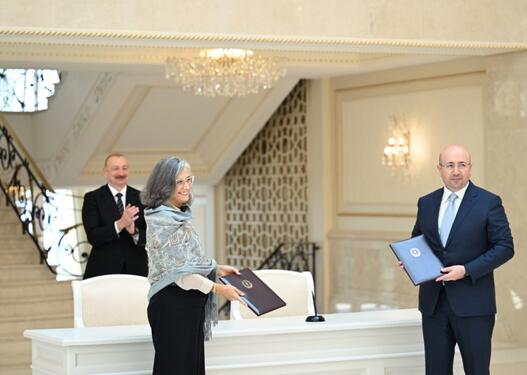 BMT-nin Məskunlaşma Proqramının icraçı direktoru İlham Əliyevlə görüşündən paylaşım edib