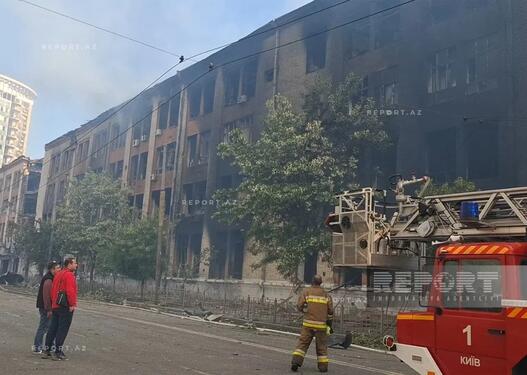 Kiyevdə hücum zamanı Azərbaycan səfirliyinə ziyan dəydi
