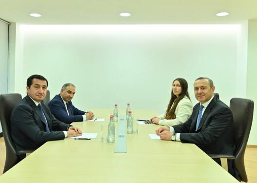 Hikmət Hacıyev ilə Armen Qriqoryan Ermənistanın Dilican şəhərində görüşüb