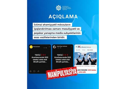 MEDİA: Bəzi saytlarda DİM-in məlumatları şişirdilmiş başlıqlarla verilib, bu, qəbuledilməzdir
