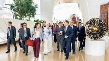 AQEM Media Forumunun iştirakçıları Heydər Əliyev Mərkəzi ilə tanış olublar