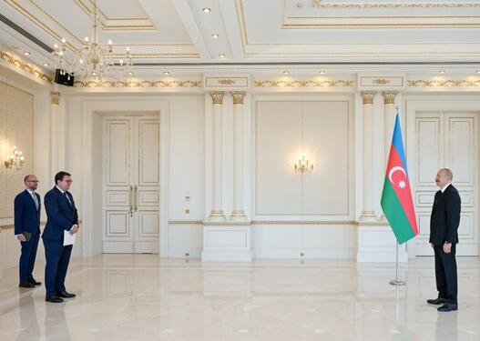 Prezident İlham Əliyev Avstriyanın Azərbaycanda yeni təyin olunmuş səfirini qəbul edib