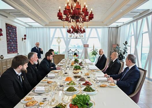 Prezident İlham Əliyev və Ramzan Kadırov birgə nahar ediblər