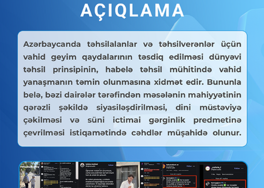 Media və Yayım Şurası çağırış edib: Vahid məktəbli forması ətrafında koordinasiyalı informasiya hücumu müşahidə olunur